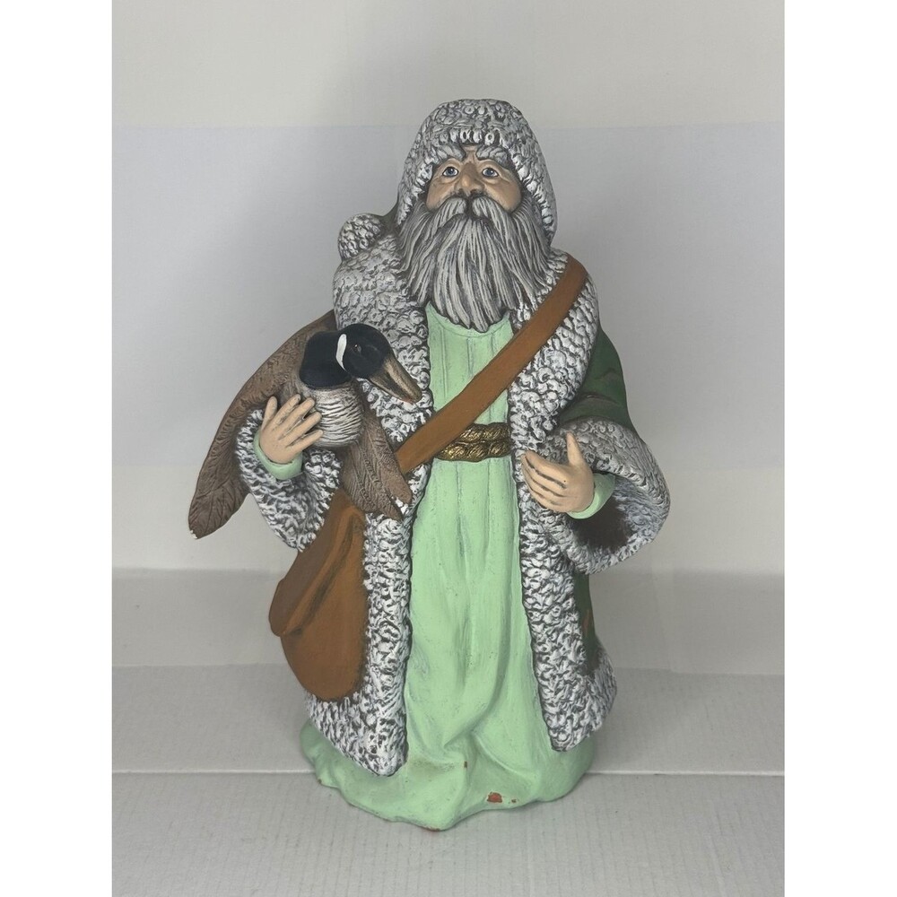 Santa goose figurine